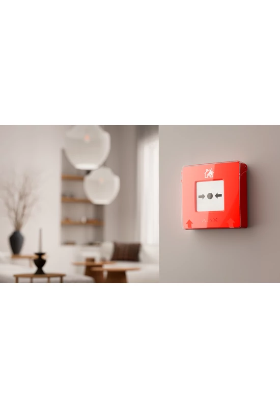 AJAX ManualCallPoint Jeweller - Vezeték nélküli kézi jelzésadó tűz esetére, piros szín ProGuard-Europe