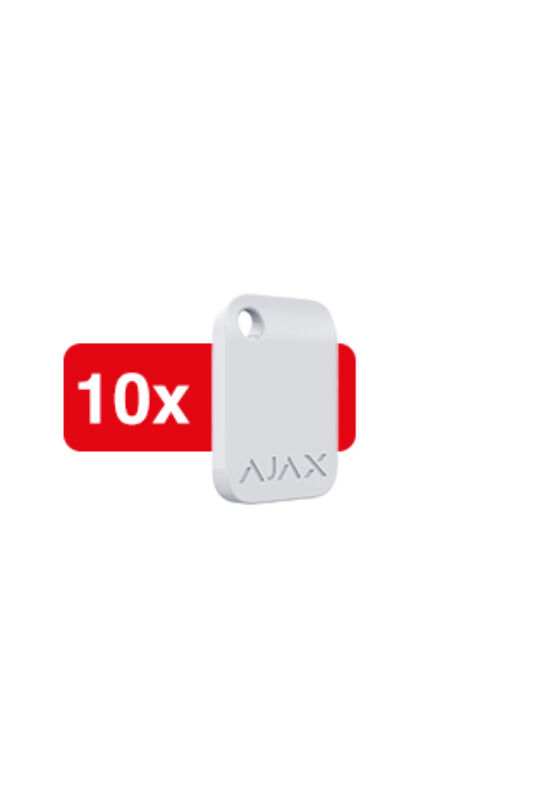 AJAX Tag 10 - Titkosított érintés nélküli kulcstartó, kezelőhöz (10db/csom)