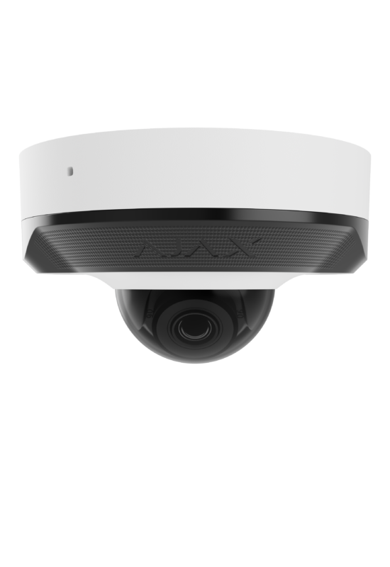 AJAX DomeCam Mini (8 Mp/2.8mm) WH - AJAX Intelligens 8 Mp-es IP Dome kamera, fehér szín
