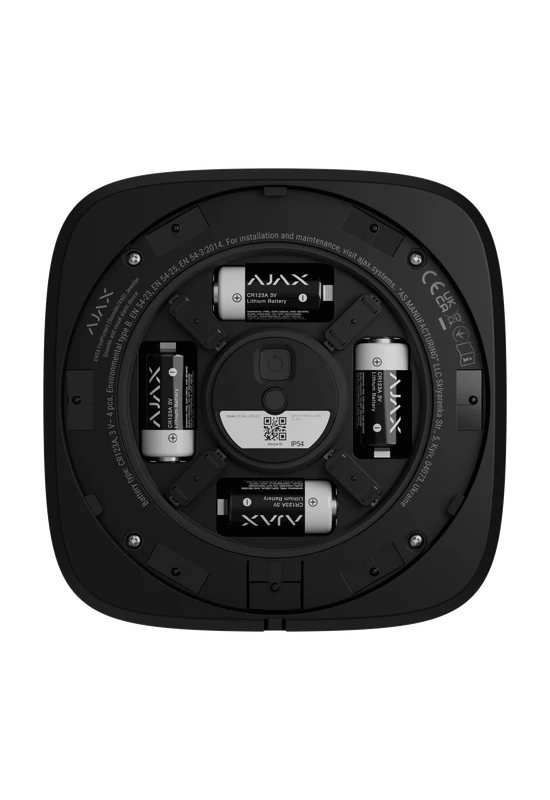 AJAX EN54 FireProtect (Sounder) - Vezeték nélküli, címzett tűzjelző hangjelző - Black ProGuard-Europe