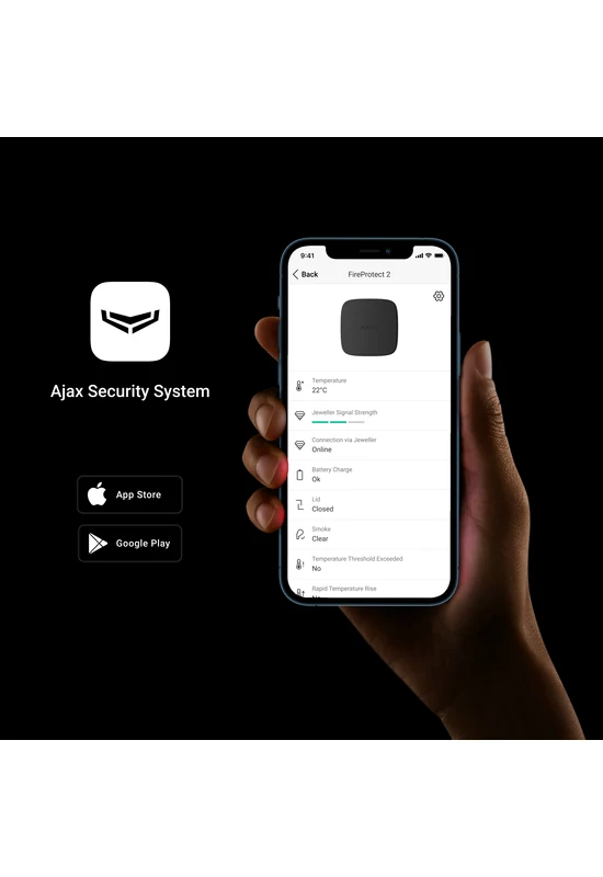 AJAX FireProtect 2 RB (Hő) BL - Vezeték nélküli hőérzékelő