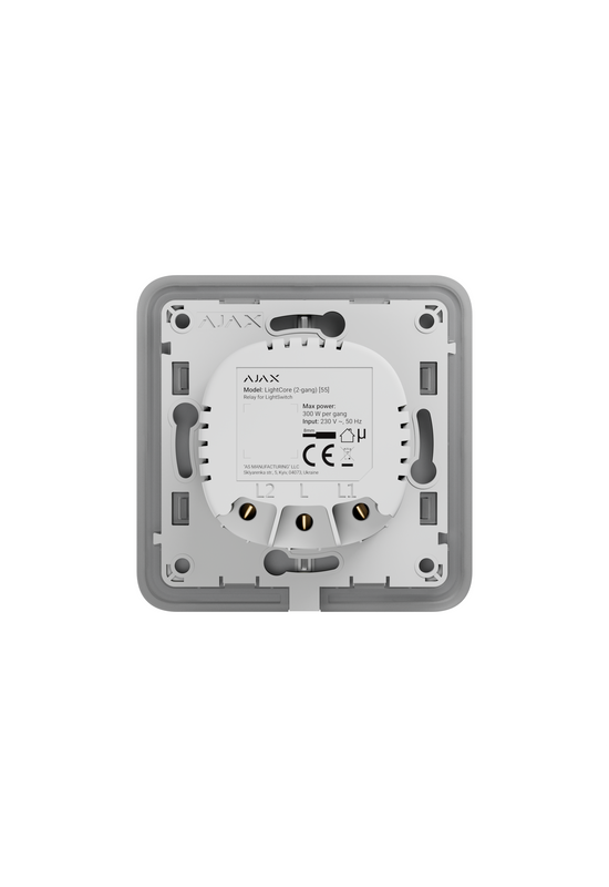 AJAX LightSwitch LightCore (2-gang) - Intelligens csillárkapcsoló (Típusjele: 105)