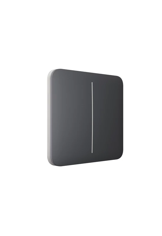 AJAX LightSwitch SoloButton (2-gang) - Kettes gomb, grafit szín