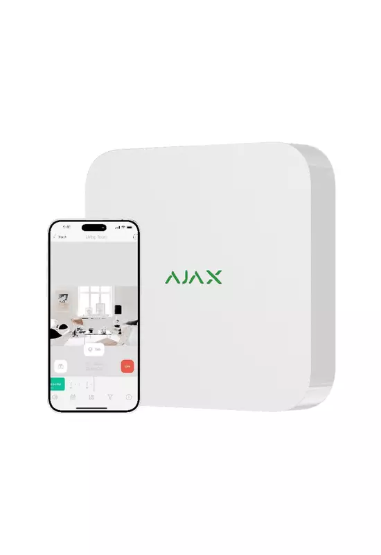 AJAX NVR - 8 Csatornás hálózati rögzítő, fehér szín