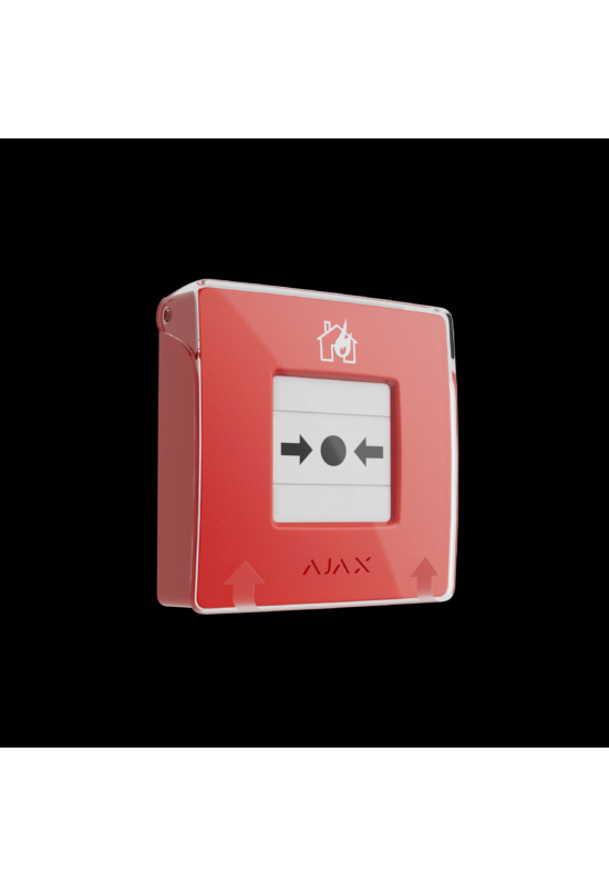 AJAX ManualCallPoint Jeweller - Vezeték nélküli kézi jelzésadó tűz esetére, piros szín